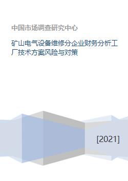 礦山電氣設備維修分企業(yè)財務分析、工廠技術方案風險與對策及資本投資咨詢